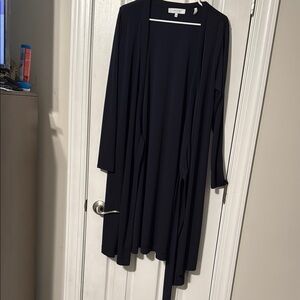 Lark & Ro Black Long Sleeve Wrap Dress